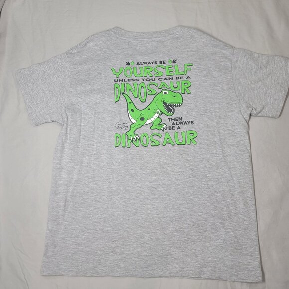 Cardin McCoy gray tshirt (Size L) 'Always Be Yourself Unless..' graphic on back - Picture 3 of 10